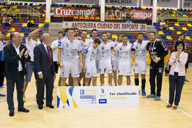 Universidad de Suceava primera clasificada en la categoría masculina. Ceremonia de clausura del Campeonato Europeo Universitario de Balonmano. Antequera. Julio de 2017