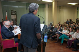 Juan Francisco Zambrana en la clausura del 50 Aniversario de la Facultad de Económicas. Facultad de Ciencias Económicas y Empresariales. Marzo de 2016