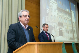 José Ángel Narváez en la toma de posesión de los nuevos catedráticos y profesores titulares. Edificio del Rectorado. Marzo de 2017