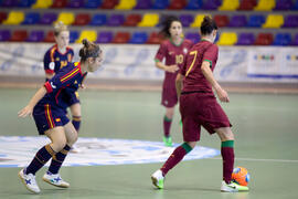 Partido España contra Portugal. 14º Campeonato del Mundo Universitario de Fútbol Sala 2014 (FUTSAL). Antequera. Julio de 2014