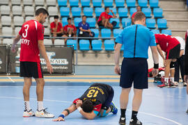 Partido Egipto - Rumanía. Categoría masculina. Campeonato del Mundo Universitario de Balonmano. Antequera. Junio de 2016