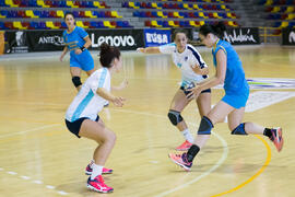 Partido Universidad Ovidius de Constanta - Universidad de Málaga. Categoría femenina. Campeonato Europeo Universitario de Balonmano. Antequera. Julio de 2017