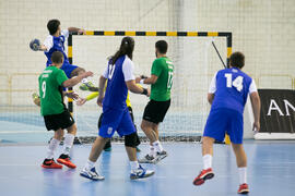 Partido Universidad de Barcelona - Universidad de Rzeszow. Categoría masculina. Campeonato Europeo Universitario de Balonmano. Antequera. Julio de 2017