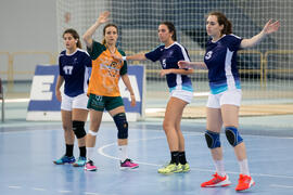 Partido Universidad de Málaga - Universidad de Valencia. Categoría femenina. Campeonato Europeo Universitario de Balonmano. Antequera. Julio de 2017