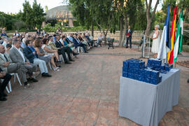 Intervención de María del Carmen Álvarez en el homenaje al personal jubilado de la Universidad de Málaga. Jardín Botánico. Junio 2017