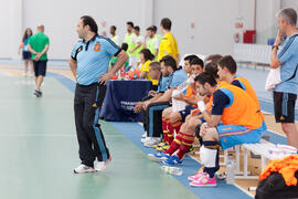 Partido España contra Portugal. 14º Campeonato del Mundo Universitario de Fútbol Sala 2014 (FUTSAL). Antequera. Julio de 2014