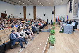 Investidura como Doctor "Honoris Causa" de Antonio Soler por la Facultad de Filosofía y Letras de la Universidad de Málaga. Paraninfo. Junio de 2016