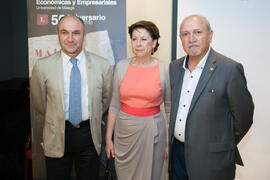 Eugenio Luque, Magdalena Álvarez y Diego Rodríguez. IV Tribuna Ateneo UMA. Ateneo de Málaga. Junio de 2015
