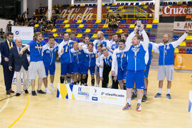 Universidad de Duisburg-Essen segundo clasificado en la categoría masculina. Ceremonia de clausura del Campeonato Europeo Universitario de Balonmano. Antequera. Julio de 2017
