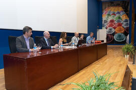 Mesa presidencial. Graduación de Másters de la Facultad de Ciencias Económicas y Empresariales de la Universidad de Málaga. Paraninfo. Junio de 2019