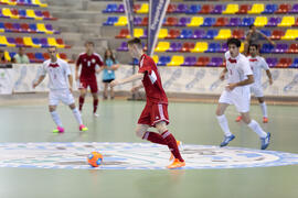 Partido Irán contra Bielorrusia. 14º Campeonato del Mundo Universitario de Fútbol Sala 2014 (FUTSAL). Antequera. Julio de 2014