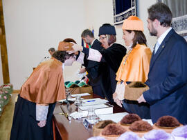 Investidura de nuevos doctores por la Universidad de Málaga 2010. Paraninfo. Enero de 2010