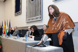 Raquel Barco Moreno toma posesión como nueva vicerrectora de Smart-Campus de la Universidad de Málaga. Paraninfo.  Enero de 2016