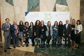 Foto de grupo tras el acto del 25 Aniversario del Parque Tecnológico de Andalucía. Palacio de Ferias y Congresos de Málaga. Noviembre de 2017
