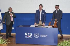 Toma de posesión de Luis Gabriel Rodríguez Moreno como profesor titular del Área de Genética de la Universidad de Málaga. Toma de posesión de nuevos catedráticos y profesores titulares de la Universidad de Málaga. Paraninfo. Noviembre de 2023