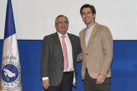 Toma de posesión de Alberto Gabriel Salguero Hidalgo como profesor titular del Área de Química Inorgánica de la Universidad de Málaga. Toma de posesión de nuevos catedráticos y profesores titulares de la Universidad de Málaga. Paraninfo. Noviembre de 2023