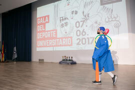 Espectáculo de humor en la Gala del Deporte Universitario 2017. Escuela Técnica Superior de Ingeniería de Telecomunicaciones. Junio de 2017