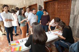 Entrega de acreditaciones. V Foro Arquia/Próxima 2016: Futuro Imperfecto. Paraninfo. Octubre de 2016