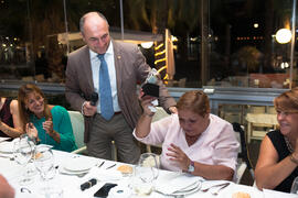 Cena Homenaje a profesores y PAS jubilados de la Facultad de Económicas. Restaurante El Palmeral. Septiembre de 2015