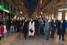 Inauguración de la exposición "La Universidad de Málaga del Siglo XXI".  Calle Larios. Enero de 2017