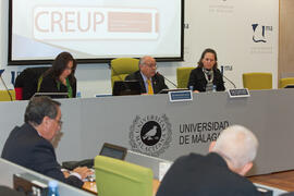Primera sesión del X Pleno del Consejo Universitario Iberoamericano (CUIB) en la Universidad de Málaga. Rectorado. Marzo de 2012