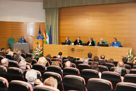 Investidura como Doctor "Honoris Causa" de Antonio Luque por la Facultad de Ciencias de la Universidad de Málaga. Edificio del Rectorado. Octubre de 2016