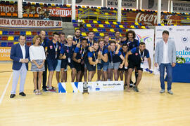 Universidad de Montpellier tercer clasificado en la categoría masculina. Ceremonia de clausura del Campeonato Europeo Universitario de Balonmano. Antequera. Julio de 2017