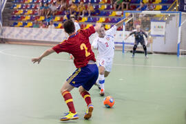 Partido España contra República Checa. 14º Campeonato del Mundo Universitario de Fútbol Sala 2014 (FUTSAL). Antequera. Julio de 2014