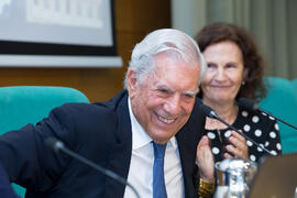 Mario Vargas Llosa. Curso "La ciudad como arquetipo. Literatura, historia y arte. Europa y América". Edificio del Rectorado. Septiembre de 2018