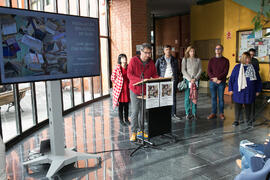 Presentación de la instalación "Biblioteca de Babel XIII", de José Ignacio Díaz de Rábago. Biblioteca General. Enero de 2018
