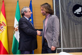 Toma de Posesión de Francisco Javier Fernández Baena como nuevo profesor titular del Departamento de Psicología Evolutiva y de la Educación de la Universidad de Málaga. Edificio del Rectorado. Febrero de 2018