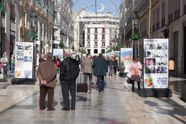 Exposición "La Universidad de Málaga del Siglo XXI". Calle Larios. Enero de 2017