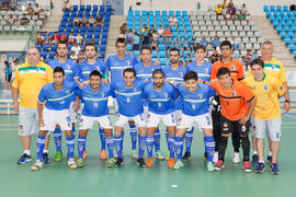 Jugadores de Brasil. Partido Alemania contra Brasil. 14º Campeonato del Mundo Universitario de Fútbol Sala 2014 (FUTSAL). Antequera. Julio de 2014