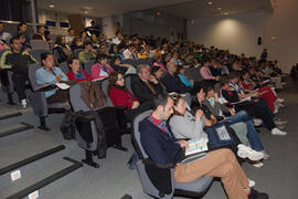 Asistentes al panel de expertos del 4º Congreso Internacional de Actividad Físico-Deportiva para Mayores. Escuela Técnica Superior de Ingeniería Informática y Telecomunicaciones. Marzo de 2011