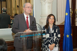 Francisco de la Torre en la cena de inauguración de la X Tribuna España - Corea. Ayuntamiento de Málaga. Octubre de 2015