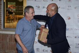 Sebastián Morales y Eugenio Luque. Homenaje al personal jubilado de la Facultad de Ciencias Económicas y Empresariales. Campus de El Ejido. Septiembre de 2022