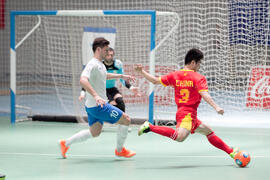 Partido Georgia contra China. 14º Campeonato del Mundo Universitario de Fútbol Sala 2014 (FUTSAL). Antequera. Julio de 2014