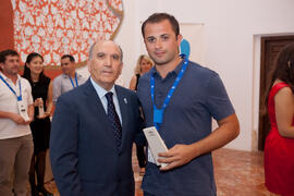 Entrega de premios, de parte de FISU, de la Universidad de Málaga, del ayuntamiento de Antequera y del Comité Organizador. 14º Campeonato del Mundo Universitario de Fútbol Sala 2014 (FUTSAL). Antequera. Julio de 2014