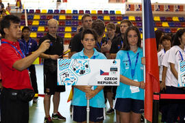 Equipo de República Checa. Inauguración del 14º Campeonato del Mundo Universitario de Fútbol Sala 2014 (FUTSAL). Antequera. Julio de 2014