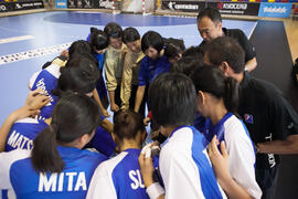 Partido Japón - Rumanía. Categoría femenina. Campeonato del Mundo Universitario de Balonmano. Antequera. Junio de 2016