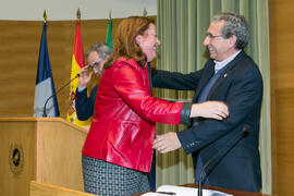 Toma de posesión de Miriam Esther López Rodríguez como nueva profesora titular del Departamento de Filología Inglesa, Francesa y Alemana de la Universidad de Málaga. Edificio del Rectorado. Marzo de 2017