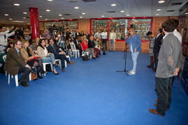 Intervención de Adelaida de la Calle en la inauguración de las Jornadas de Puertas Abiertas de la Universidad de Málaga. Complejo Polideportivo Universitario. Abril de 2015