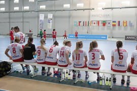 Partido Rusia - Polonia. Categoría femenina. Campeonato del Mundo Universitario de Balonmano. Antequera. Junio de 2016