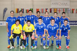 Jugadores de Israel. Partido República Checa contra Israel. 14º Campeonato del Mundo Universitario de Fútbol Sala 2014 (FUTSAL). Antequera. Julio de 2014