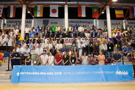 Palco de autoridades. Ceremonia de apertura del Campeonato del Mundo Universitario de Balonmano. Antequera. Junio de 2016