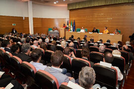 Discurso de Elsa Marina Álvarez. Investidura de Aníbal Ollero como Doctor "Honoris Causa" por la Universidad de Málaga. Edificio del Rectorado. Mayo de 2025