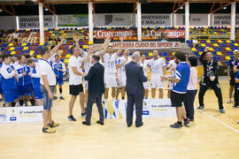 Entrega de medallas. Ceremonia de clausura del Campeonato Europeo Universitario de Balonmano. Antequera. Julio de 2017