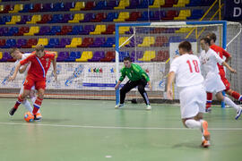 Partido Rusia contra Bielorrusia. 14º Campeonato del Mundo Universitario de Fútbol Sala 2014 (FUTSAL). Antequera. Julio de 2014