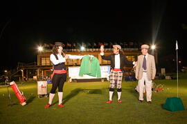 Actuación del trío humorístico. Inauguración del Campeonato Mundial Universitario de Golf. Antequera Golf. Junio de 2010