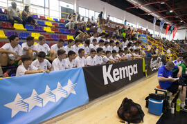 Vista de la grada. Partido Rusia - España. Categoría masculina. Campeonato del Mundo Universitario de Balonmano. Antequera. Junio de 2016